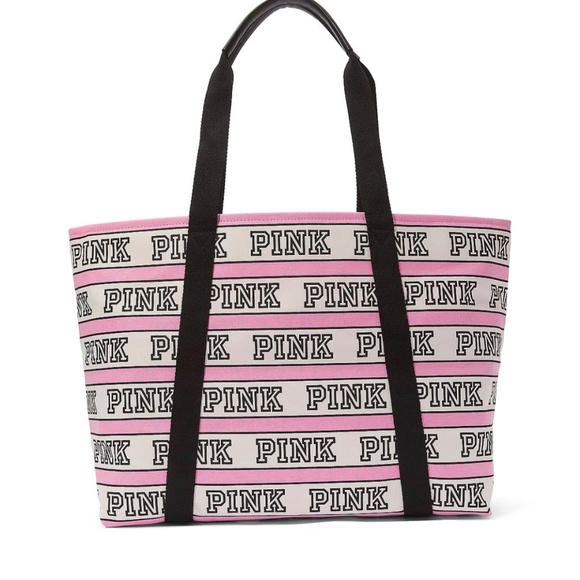 New PINK by Victoria’s Secret PINk Logo Tote Bag with Outer Zipper - Picture 2 of 2